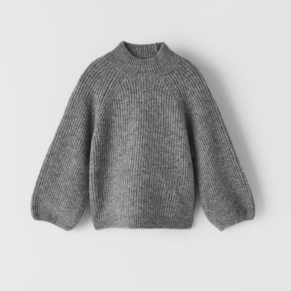 Like New Zara Size 3-4 Girls Sparkle Sweater Grey